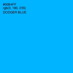 #00B4FF - Dodger Blue Color Image